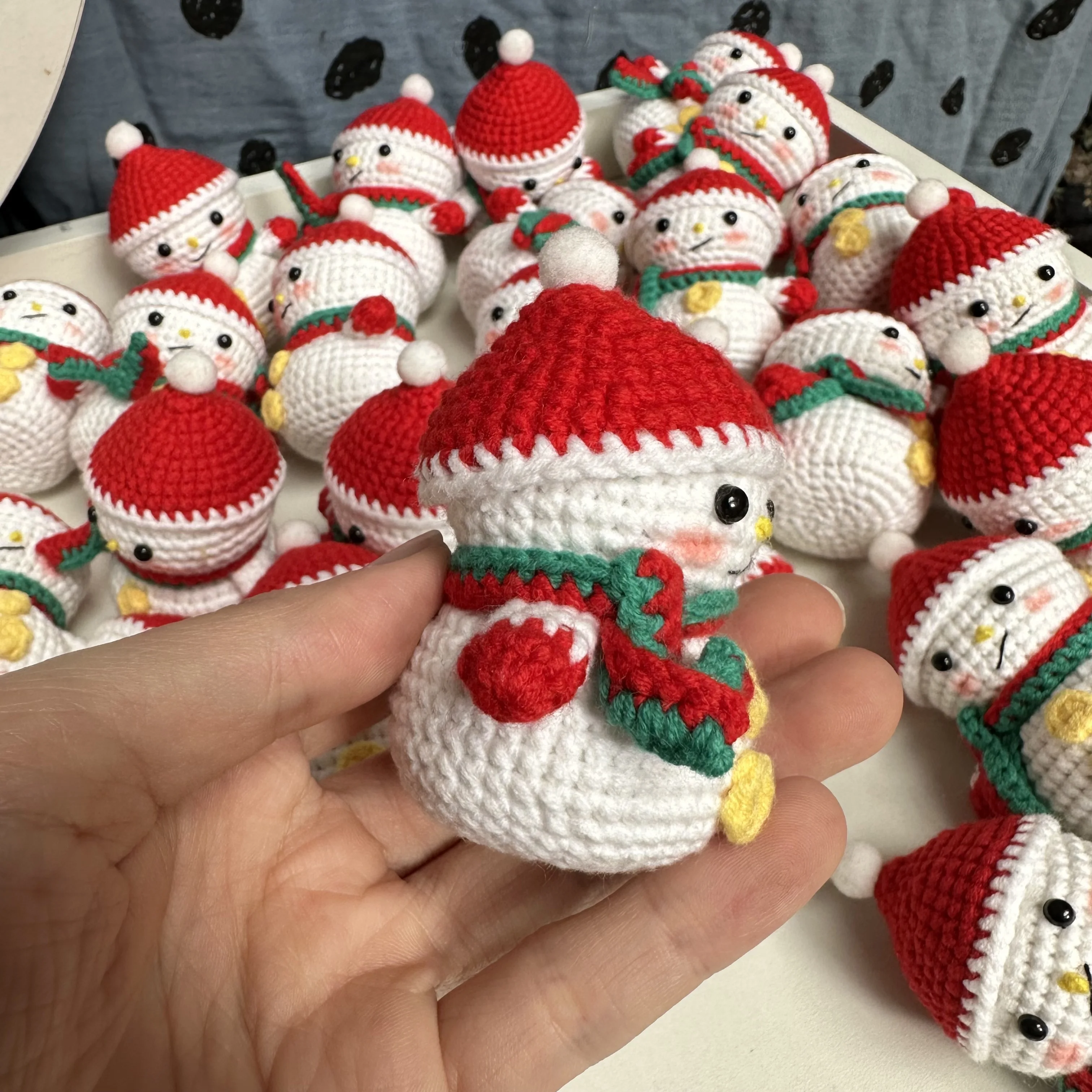 Вязаный крючком кукла-снеговик брелок Kint аксессуары для стола комната офис