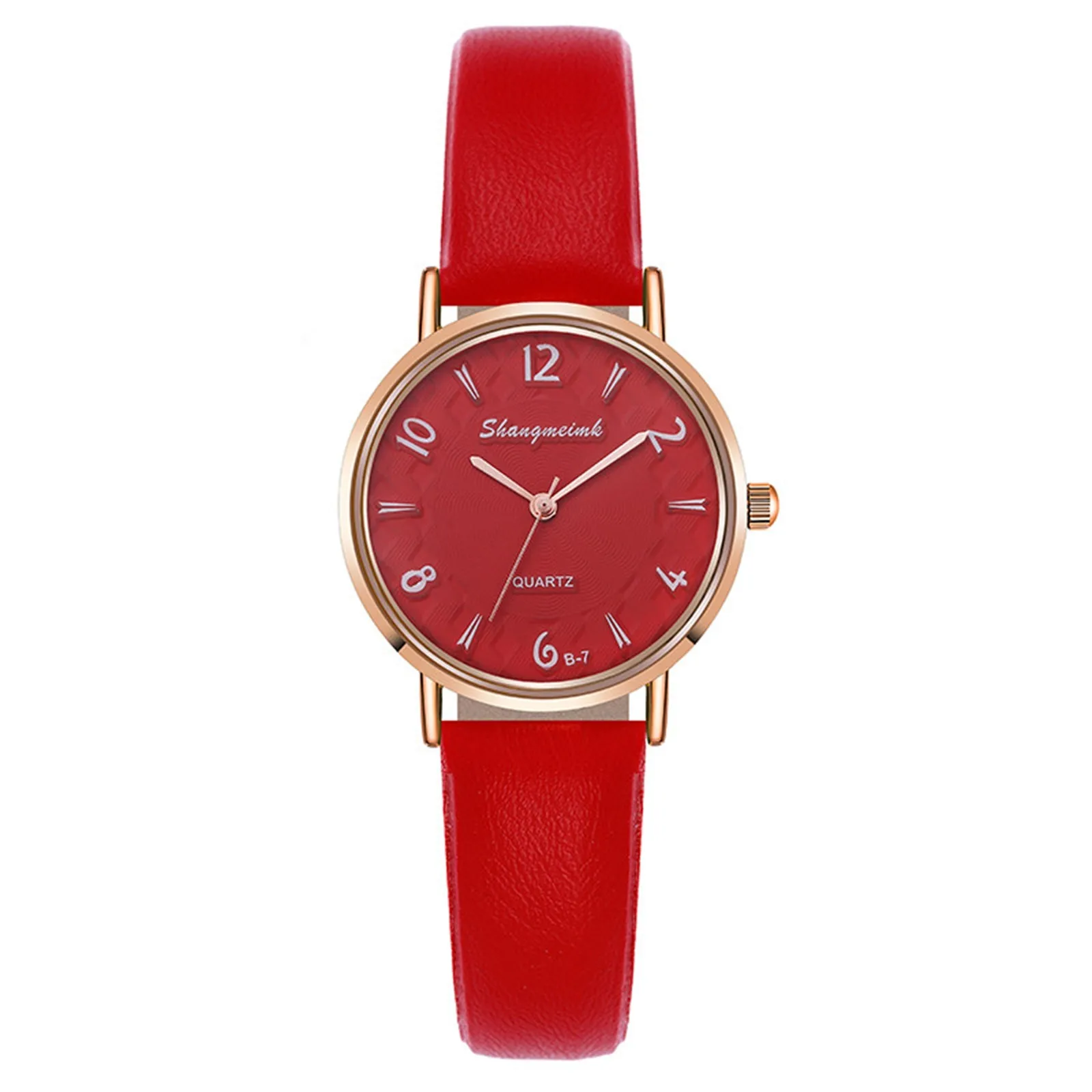 

Women‘s watch Casual Fashion Round Watch multi-color Leather strap Quartz Wristwatch Simple Watch For Women relogios feminino