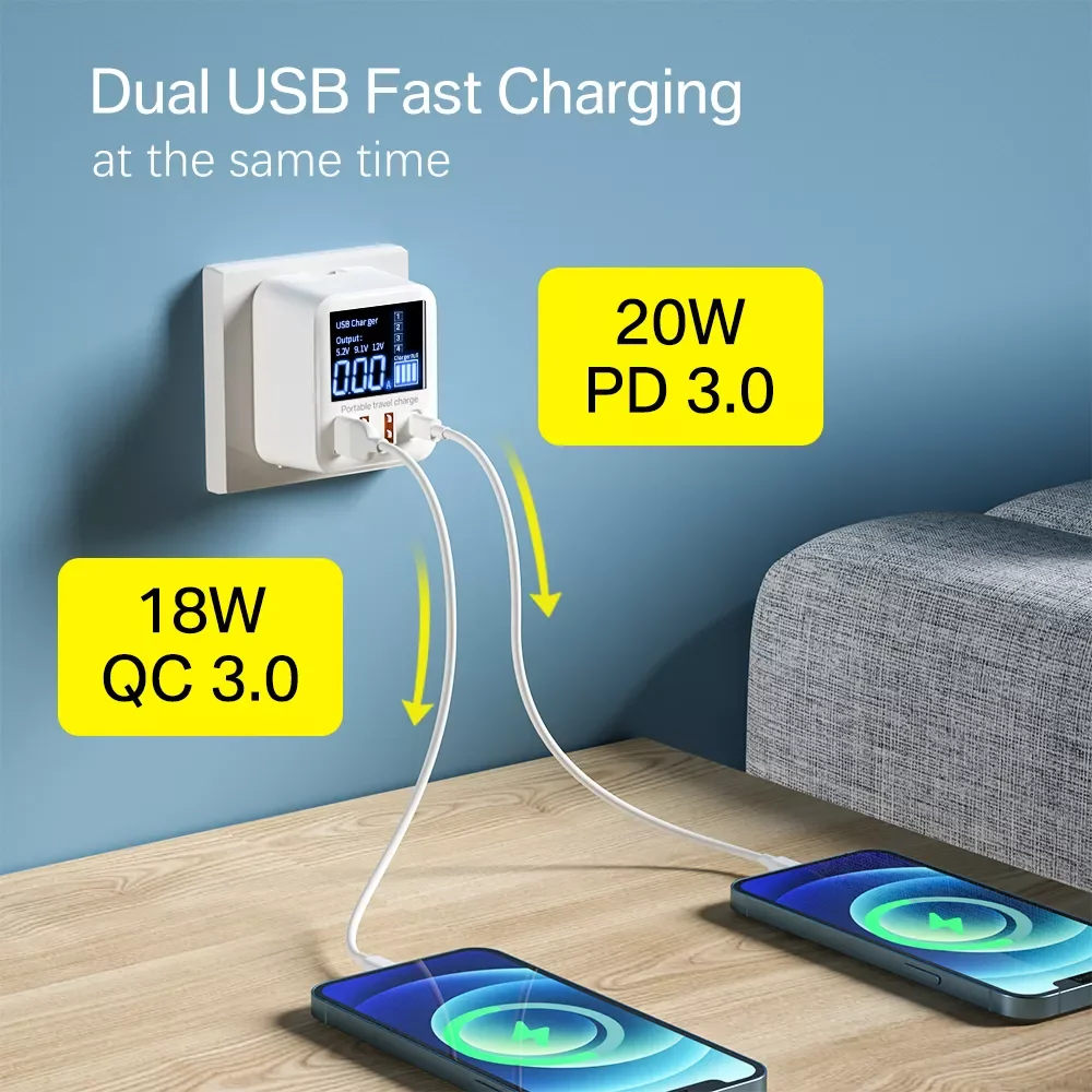 

30/40W Quick Charge USB Charger Wall Travel Phone Adapter Fast Charger PD USB C Charger For iPhone 13 12