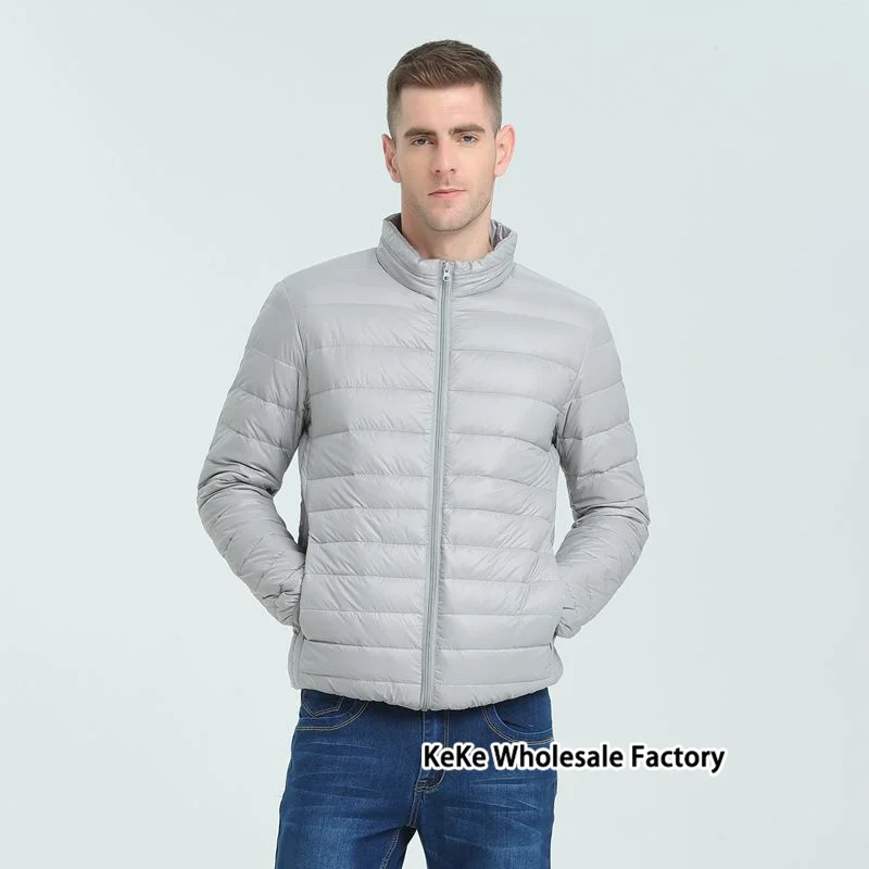 2023 New Brand Winter Men Down Coats Fashion Casual Thick Warm Solid Color Down Jackets Men's Slim Fit Coats Tops Comfortable