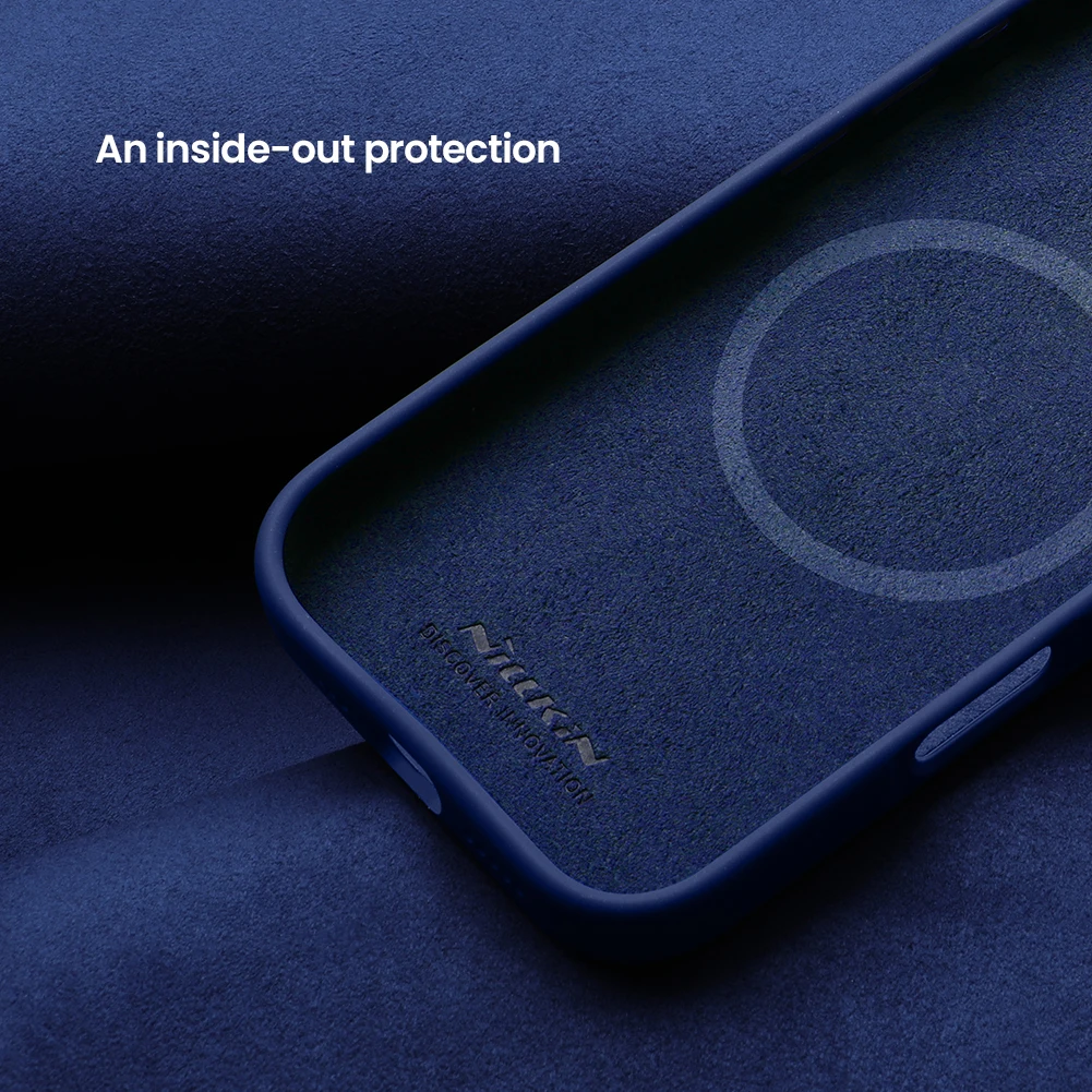 Чехол Nillkin для iPhone 16 Pro Max Magsafe классический жидкий силиконовый чехол с защитной