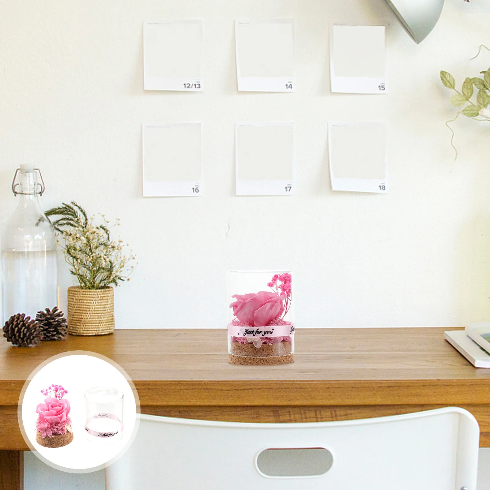 

Rose Dome Flowerpreserved Eternal Christmas Flowers Gift Gifts Roses Immortal Day Valentines Forever Cloche Wedding Box Cover