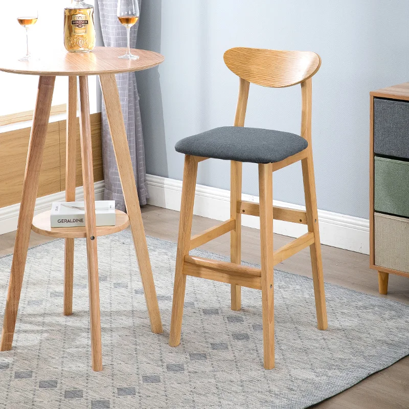 

Room Design Dining Chairs Nordic Leather Wooden Makeup Kitchen Dining Elegant Chair High Waiting Hotel Sillas Furniture OA50DC