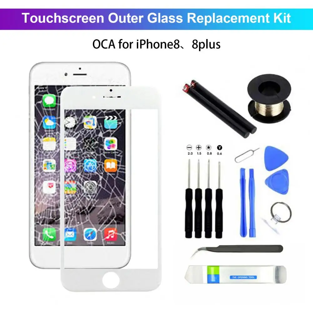 

1 Set Practical Cell Phone External Touch Screen Replacement with OCA Adhesive Touch Screen Replacement Wear-resistant