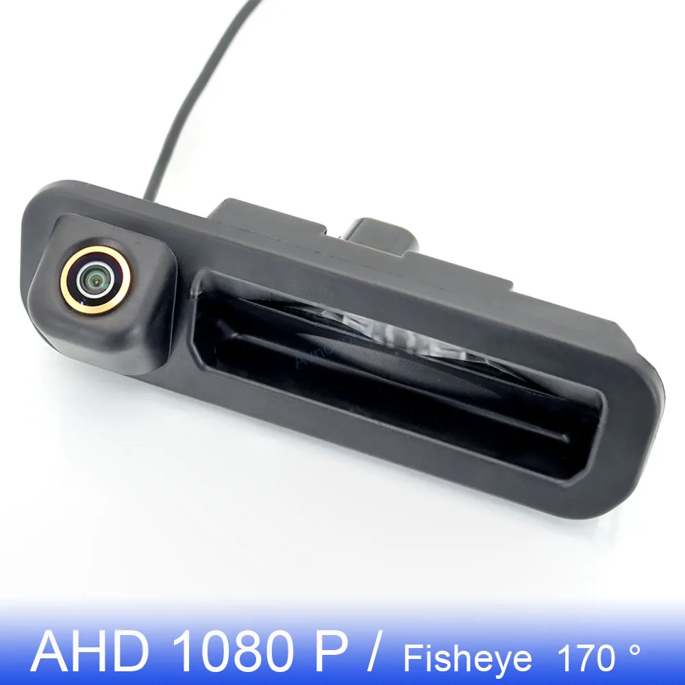 HD Золотой объектив рыбий глаз с ручкой багажника камера заднего вида для Ford Focus 2 3