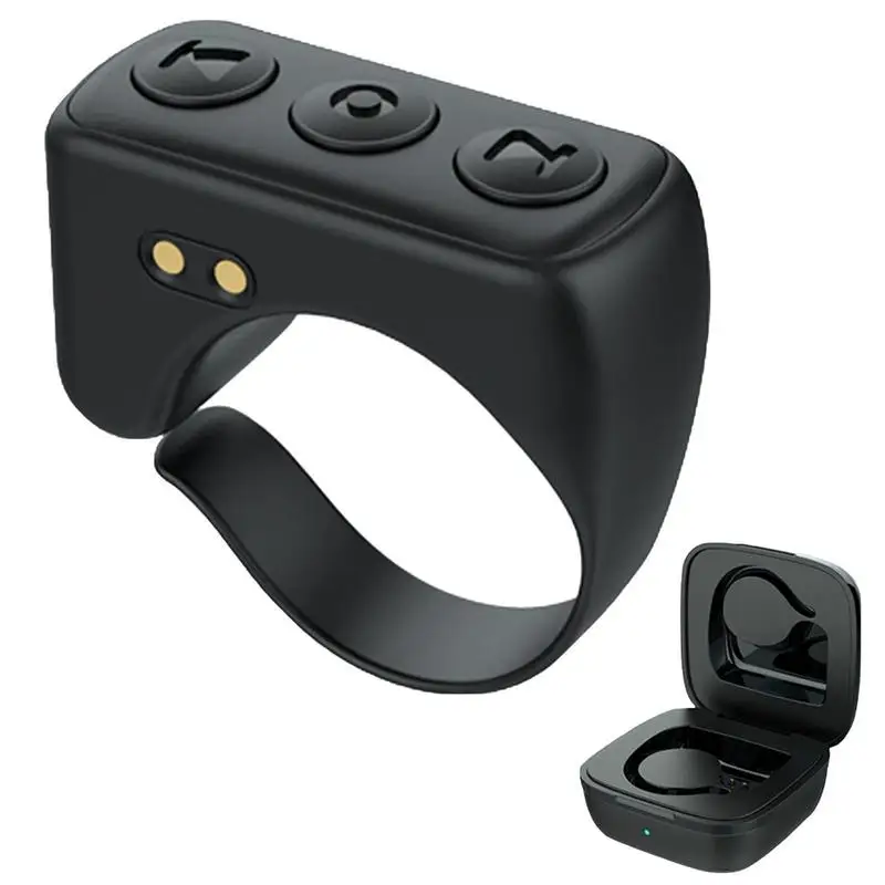 

BlueTooths Ring Remote Lightweight Wireless Camera Remote Control With Charging Case Selfie Button For Phones Smartphones