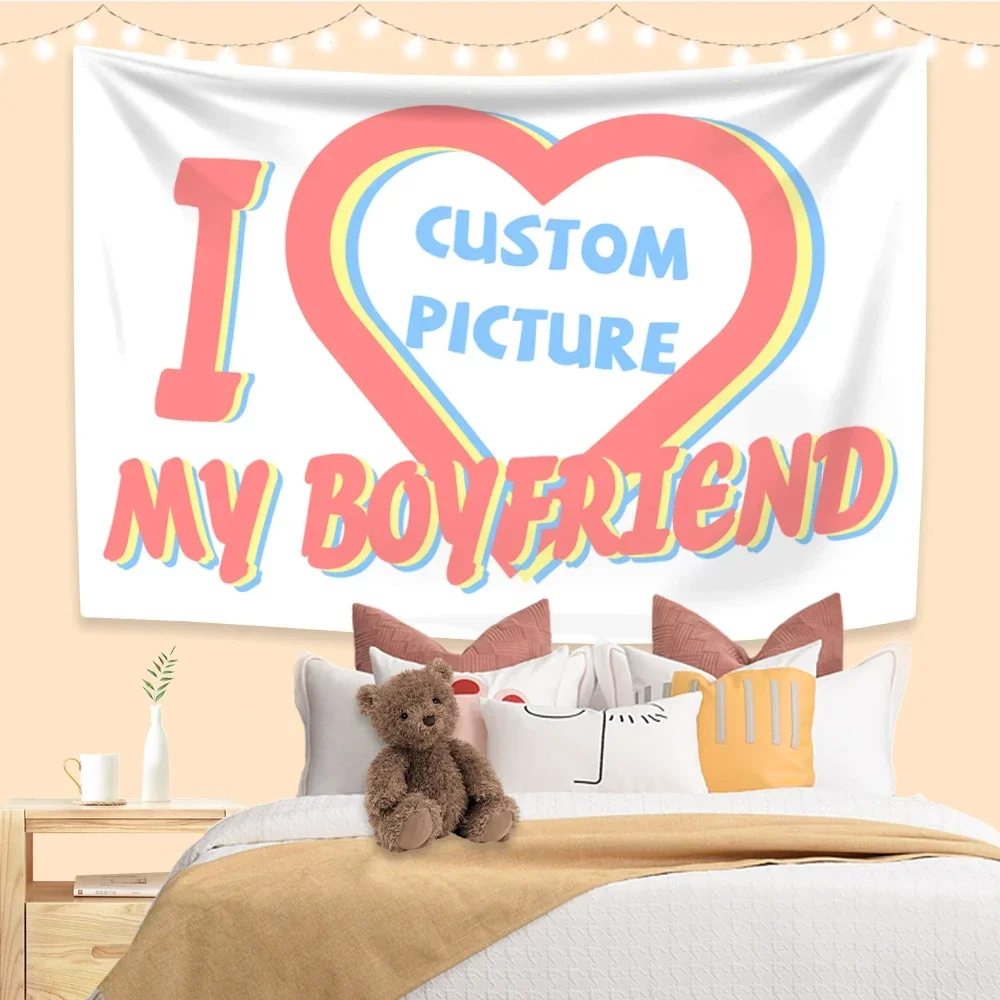 Гобелен Я люблю своего бойфренда домашний декор на заказ настенный фон для