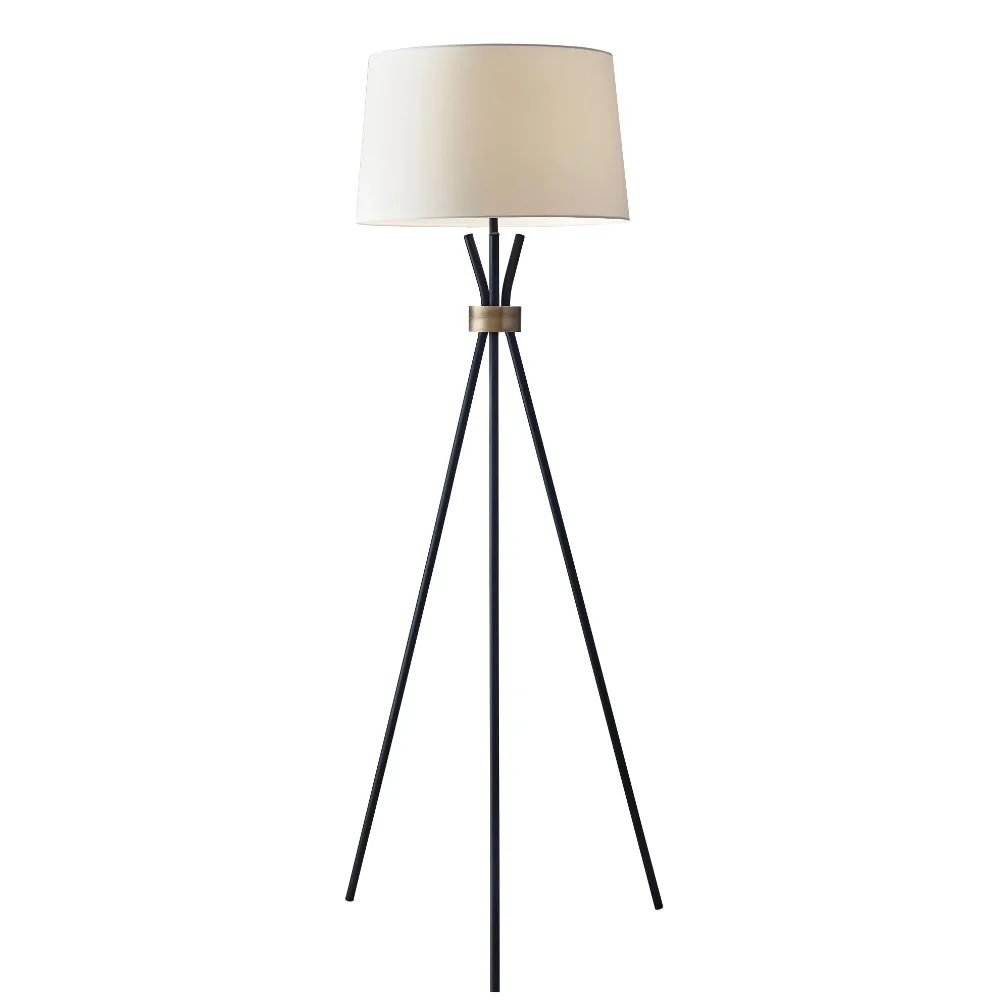 

Floor Lamp Black With Antique Brass Accent Floor Lamps For Living Room