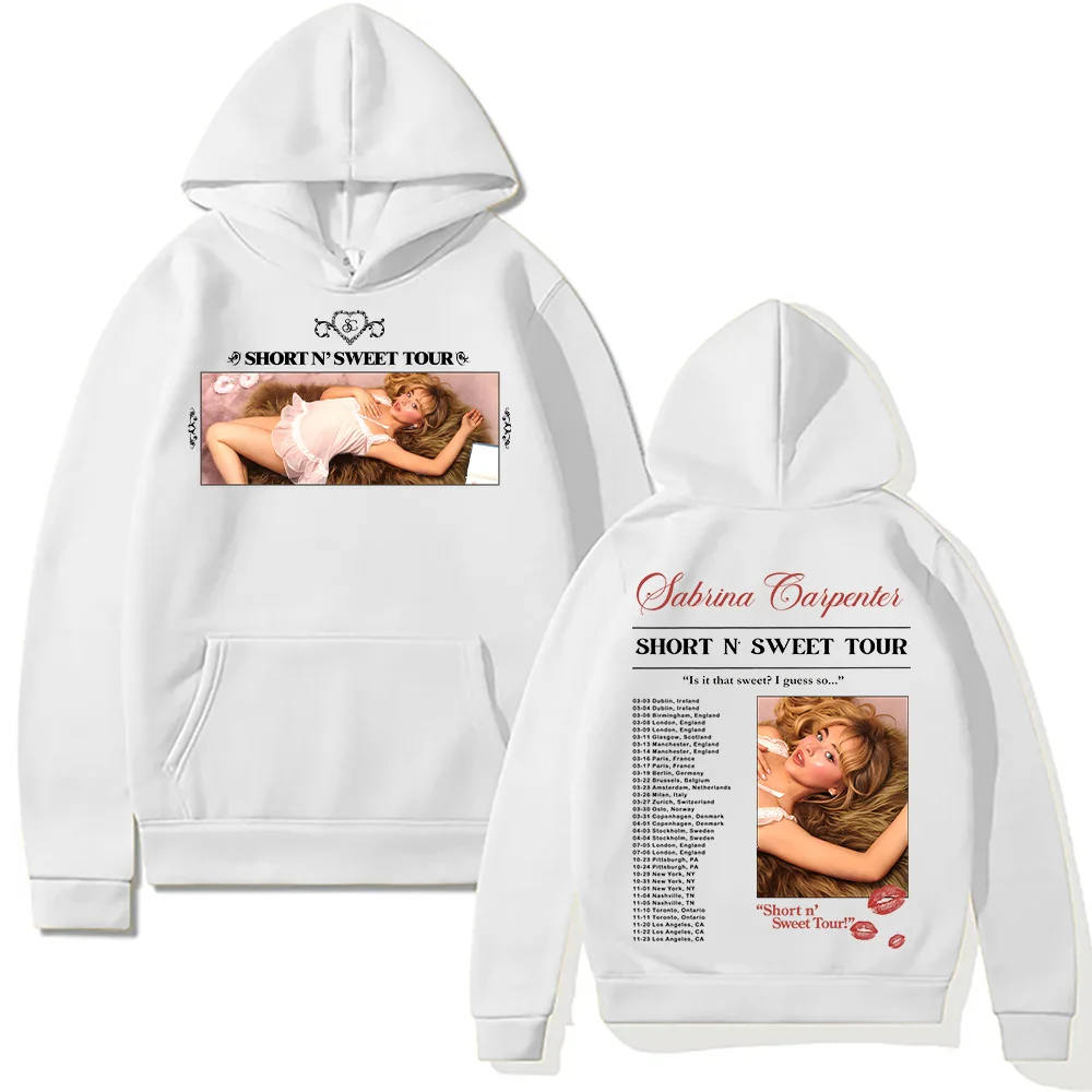 Фото Sabrina Carpenter Short N Sweet 2025 Толстовка Dreamy Sweet Эстетический пуловер Ретро Esthetische Kleding Толстовка Негабаритная толстовка №1