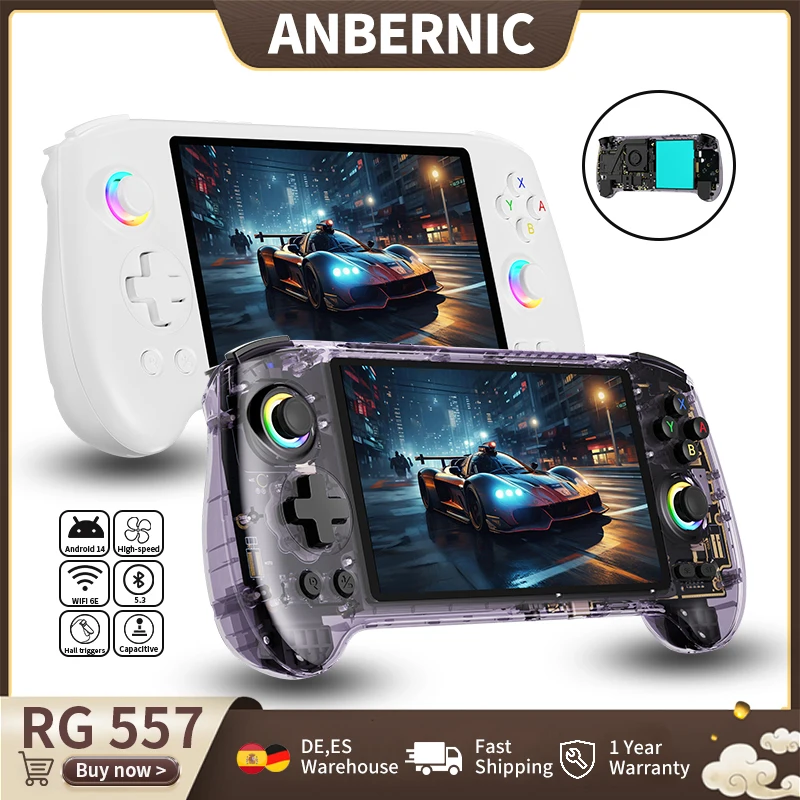 ANBERNIC RG557 Retro Handheld Game Console Dimensity 8300 5.48