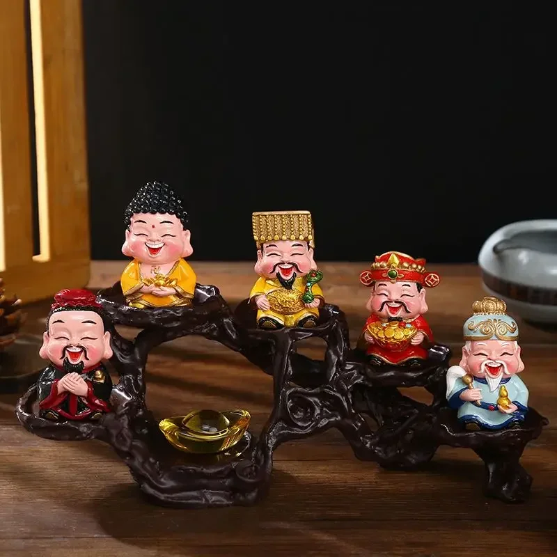 Фигурки God of Good Fortune креативный орнамент талисман богатства из смолы украшение