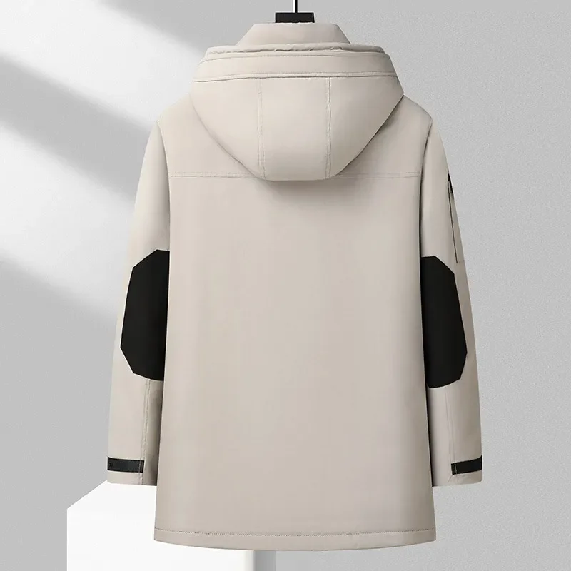 New Arrival Fashion Suepr Large Winter Male Youth Medium Long Hooded Workwear Down Jacket Plus Size 3XL 4XL 5XL 6XL 7XL 8XL9XL