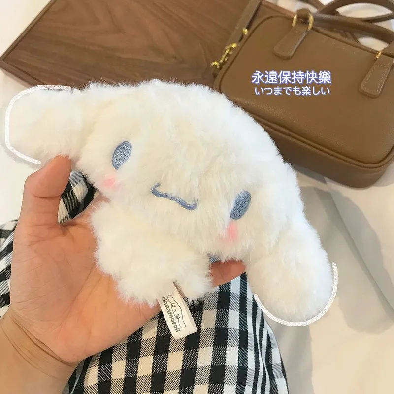 

Kawaii Sanrioed плюшевая искусственная мультяшная белая коричная монета плюшевая кукла кошелек Подвеска Airplads сумка куклы Детская девочка подарок
