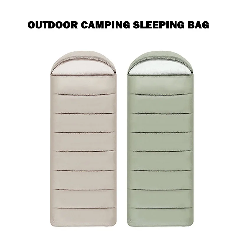 

Outdoor Camping Envelope Sleeping Bag Thickened Warm Single Sleeping Bag Camp Moisture-Proof Quilt Camping Cold Pad