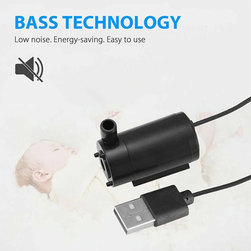 

2Pcs Micro 12V DC Brushless Motor Submersible Water Pump Cable Ultra Quiet USB Low Pressure Small Water Pump For Garden Watering