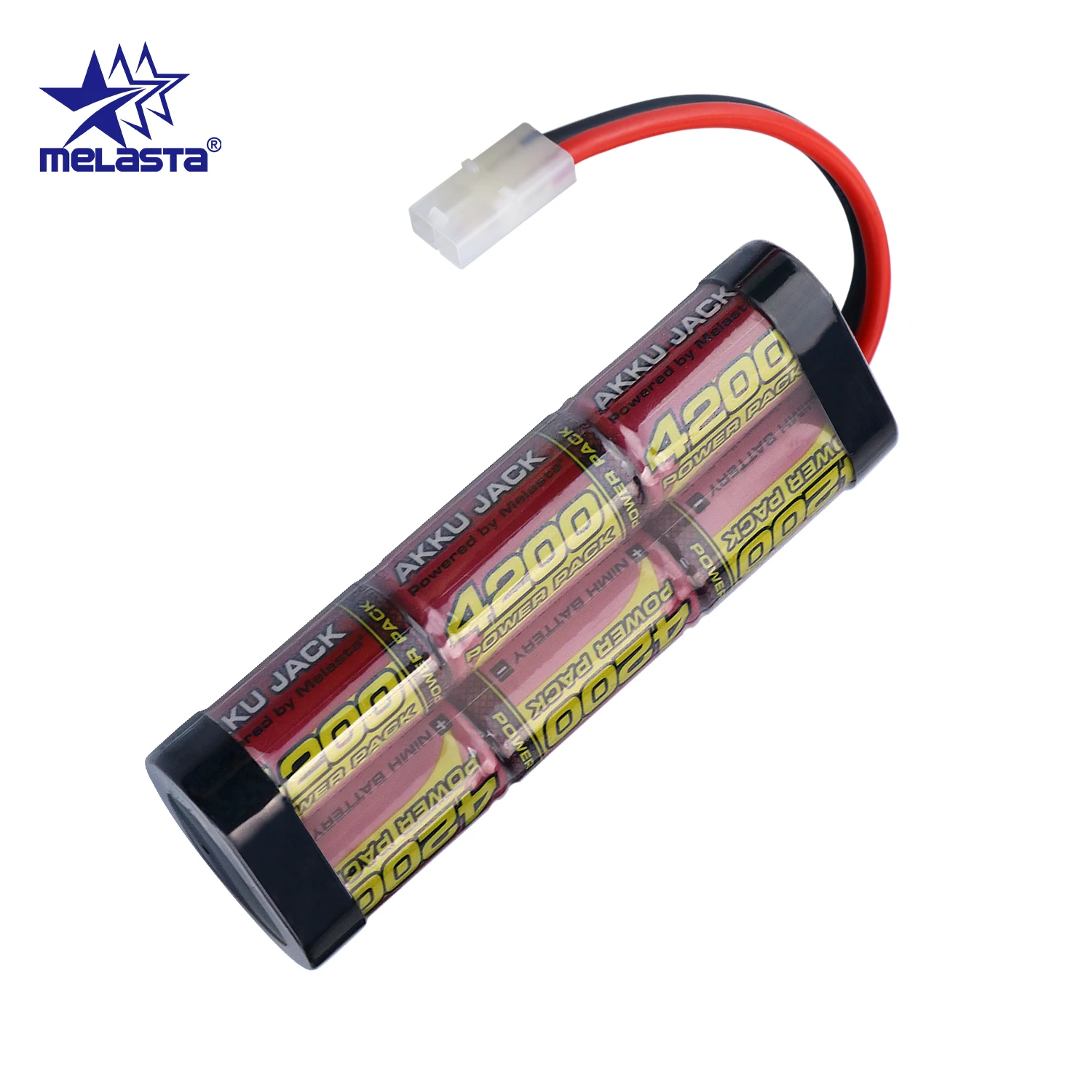 

Melasta 7.2V 4200mAh 6-Cells NIMH Rechargeable Battery Pack with Tamiya Discharge Connector for RC Racing Cars Boats Aircrafts