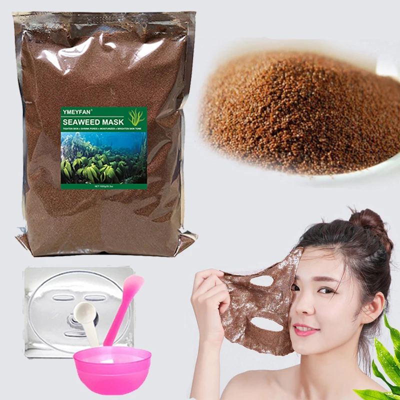 

1000g Seaweed Mask In China with Free Shipping Alga Mask Whitening Moisturizing Peel Off Mask Face Women Vegan Seaweed Collagen
