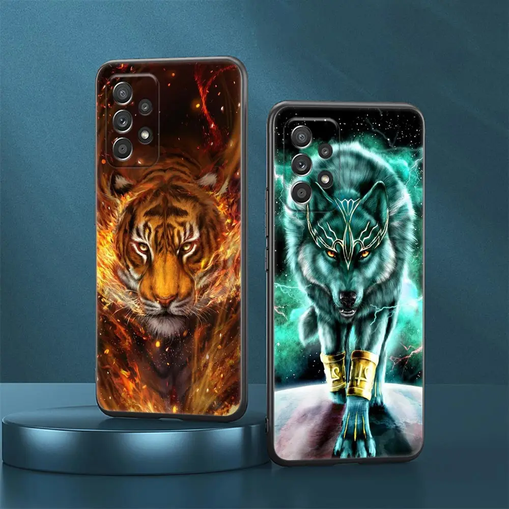 

The Tigre Case For Samsung Galaxy A23 5G Cases A13 A24 A23 A12 A14 A21s A22 A01 A02 A03 A04 S Soft Phone Covers Wolf Lion Animal