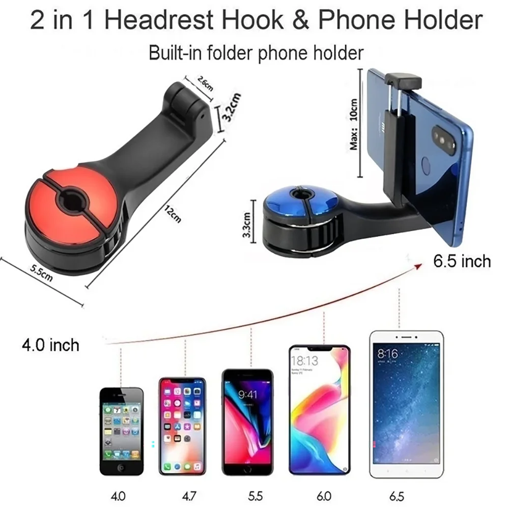 Multi-Function Car Back Seat Hanging Hook Mobile Phone Rear Bracket Storage Holder Stand | Автомобили и мотоциклы