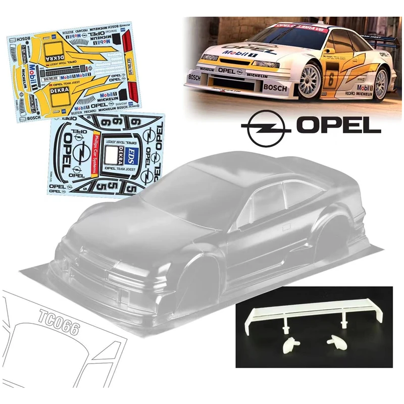 1/10 Opel Calibra V6 прозрачный кузов автомобиля для внедорожных электрических