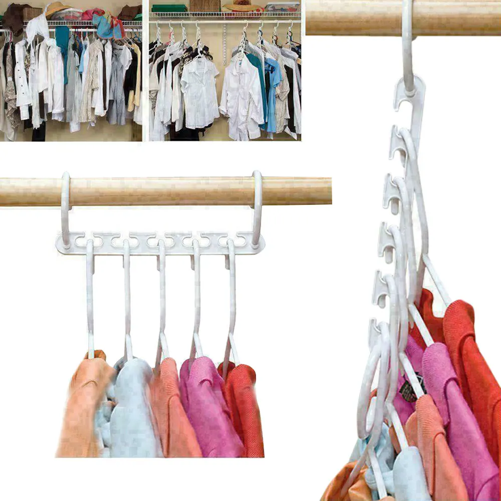 

L Magic Multi-port Support Clothes Hanger Space Saving Multifunctional Closet Storage Hangers Drying Rack Magic Hangers