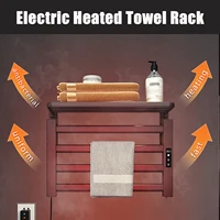 220V 80W Electric Heating Towel Rack Wall Mounted Bathroom Bath Towel Warmer Heated Household Thermostatic Towel Dryer Shelf