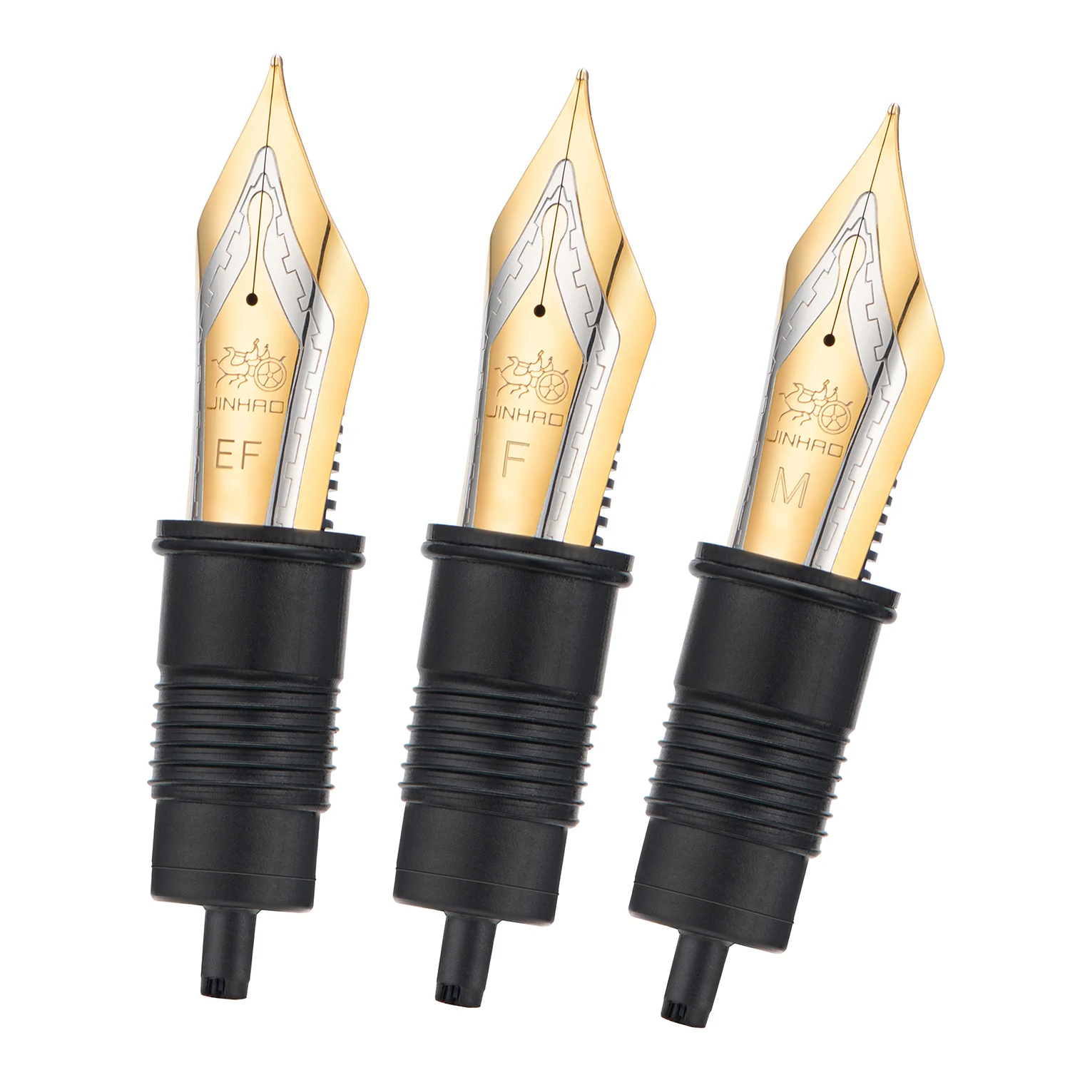 

Перьевая ручка Jinhao X159, сменный наконечник № 8, золотистый/серебристый, размер EF F M, 3 шт.