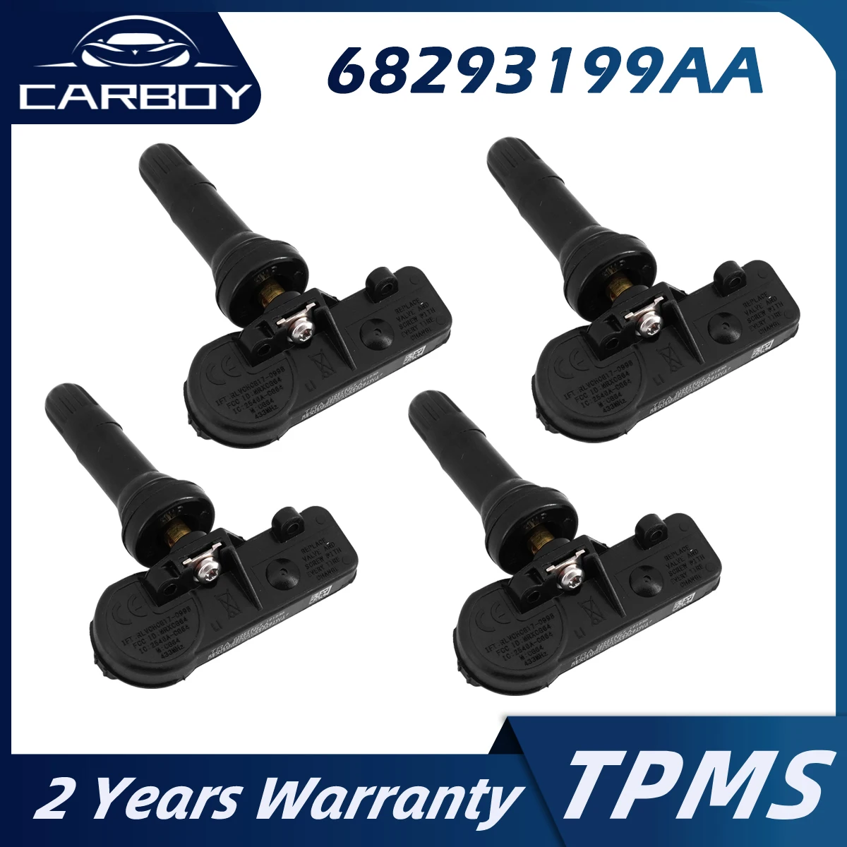 Датчик давления в шинах 68293199AA 68293199AB, система контроля давления в шинах для Dodge RAM Series Jeep Sc ram bler 2020 Wagoneer 433 МГц