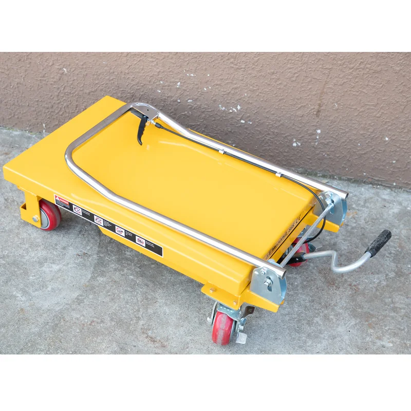 500 кг 0 9 м небольшой ножничный подъемный стол тележка ручной подъемник