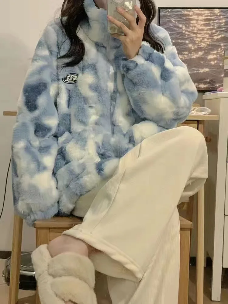 Свитер оверсайз из овечьей шерсти Женский жареный уличный свитер