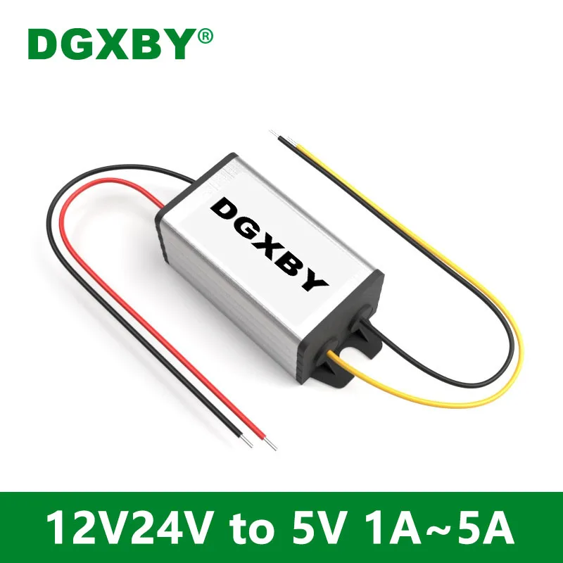 DGXBY 24V to 5V 1A 2A 3A 4A 5A Step-down Power Supply Module 12V to 5.1V Vehicle Converter DC Transformer CE Certification