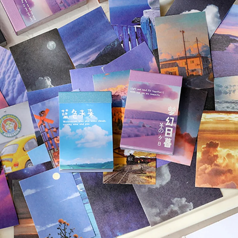 

INS Literary Stickers Handbook Material Scenery Stickers Decorative Stickers Korean Style Album Sticker DIY Scrapbooking New