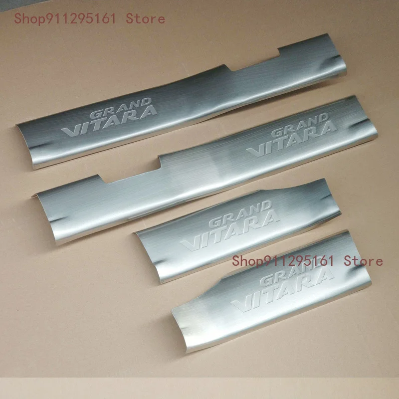 

4 шт./набор хромированных накладок на дверные пороги 2007-2012 для Suzuki Grand Vitara 5D, накладки на пороги из нержавеющей стали