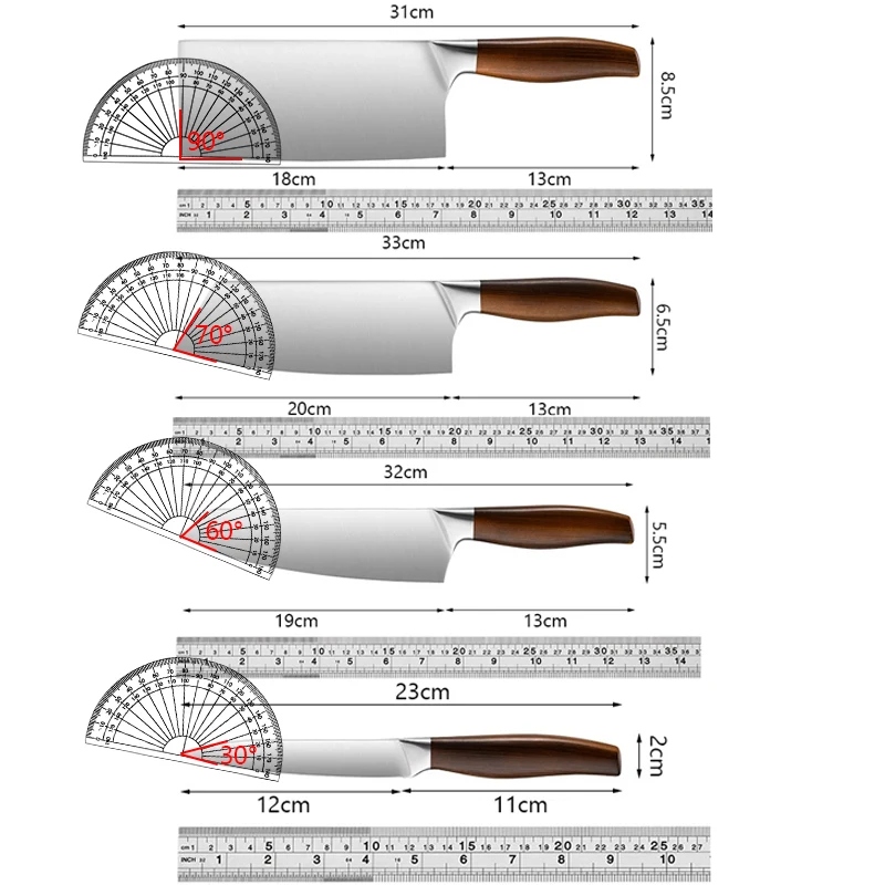 Высококачественный кухонный нож Seiko из нержавеющей стали набор ножей шеф-повара