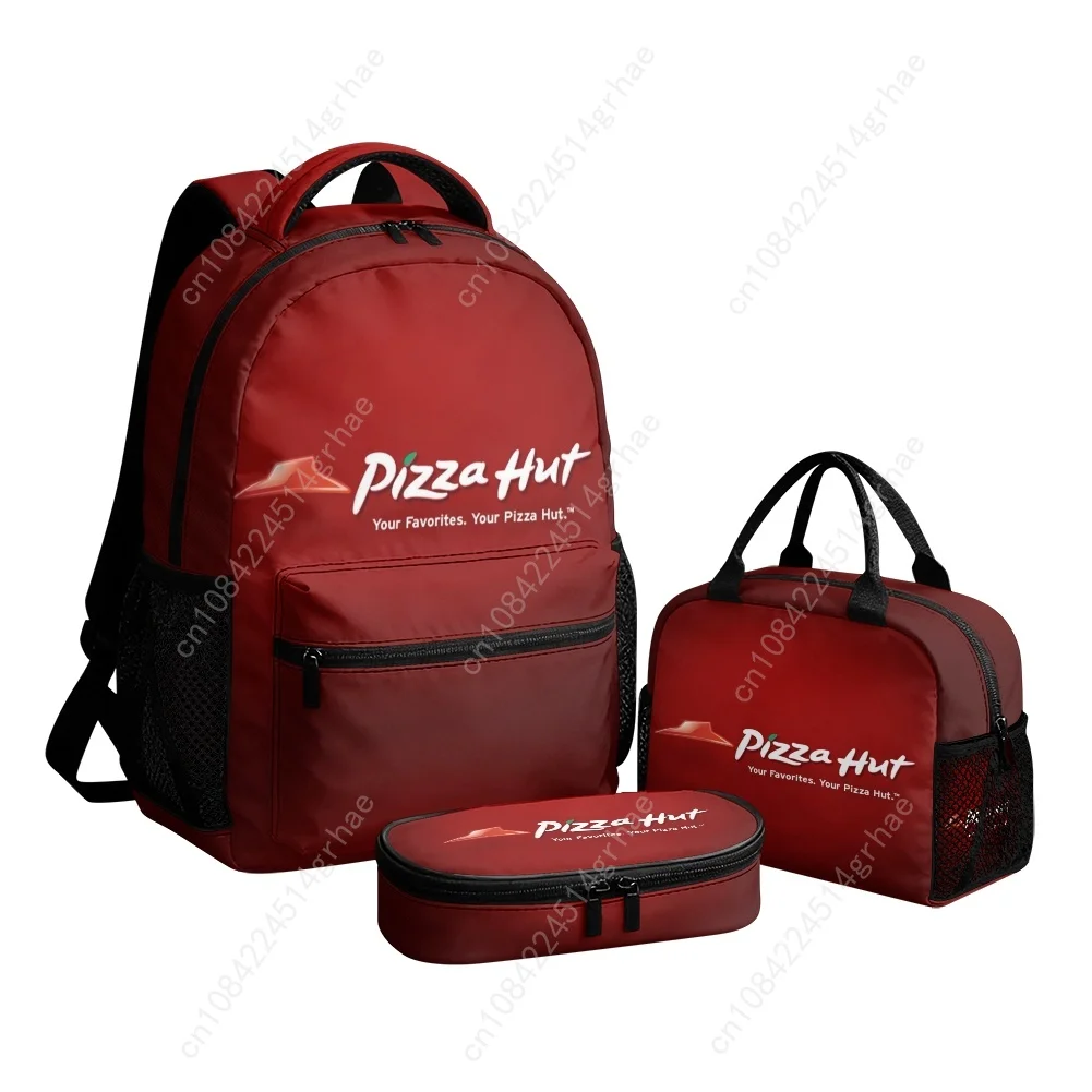 Фото Набор из 3 предметов Pizza H-Huts Custom Leisure с принтом по всей поверхности (включает рюкзак, сумку для ланча и пенал). №3