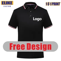 elike summer custom polo shirt logo embroidered men and women short sleeve lapel tops printed personal design 9 colors casual