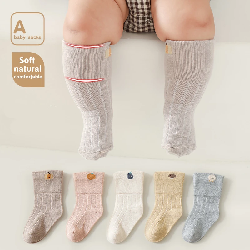 

Autumn Winter New Baby Socks Infant Toddler Cotton Long Tube Warm Socks Cartoon Newborn Socks