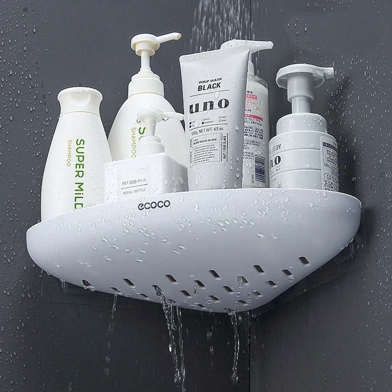 

Bathroom Storage Shelf Shower Snap Up Corner Shelf Shampoo Holder Basket Shelf Wall Shelves for Shelving Kitchen