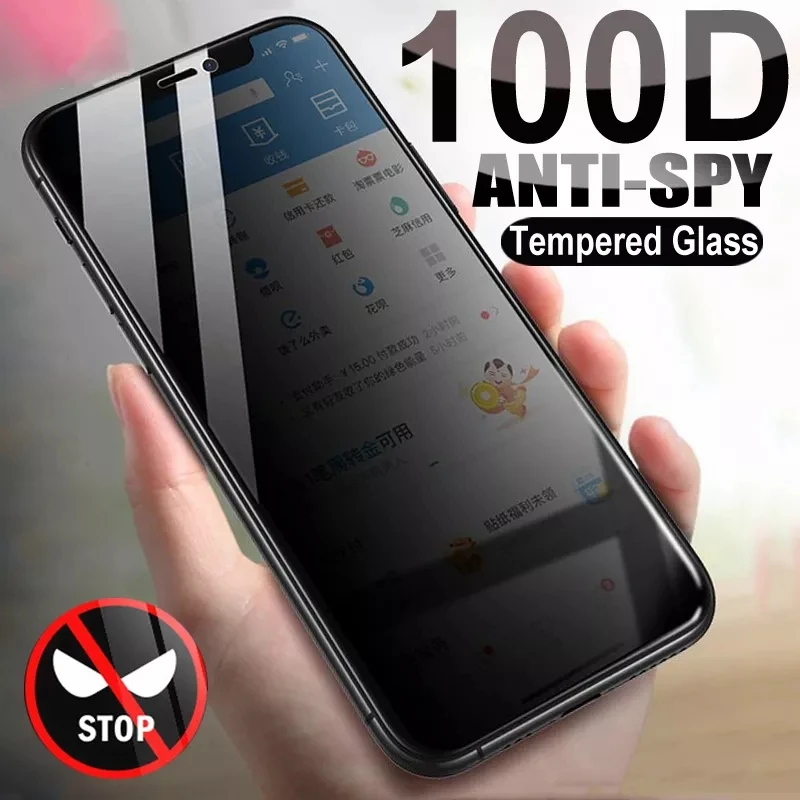 Anti-spy Protective Glass for IPhone 13 12 11 Pro Max 12Mini Screen Protector for IPhone 6 14 7 8 Plus X XR XS Max privacy Glass