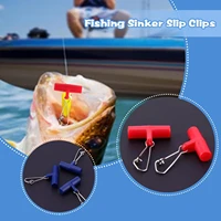 fishing sinkers 20pcs sliding clamps plastic head hook swivel shock pin balance hook fishing accessories