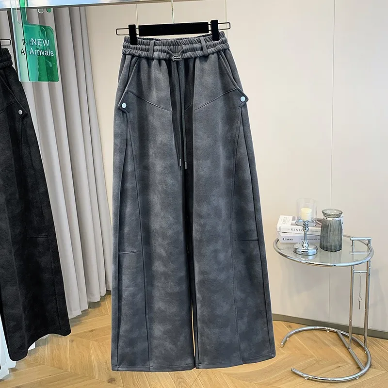 Весенне-осенние женские лоскутные брюки до щиколотки повседневные свободные