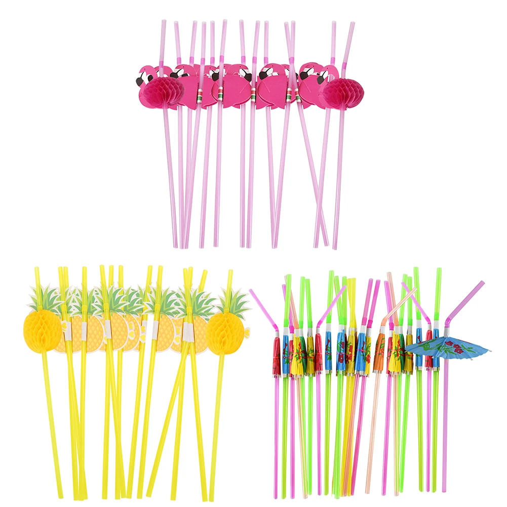 

50 шт., Гавайские трубочки для напитков