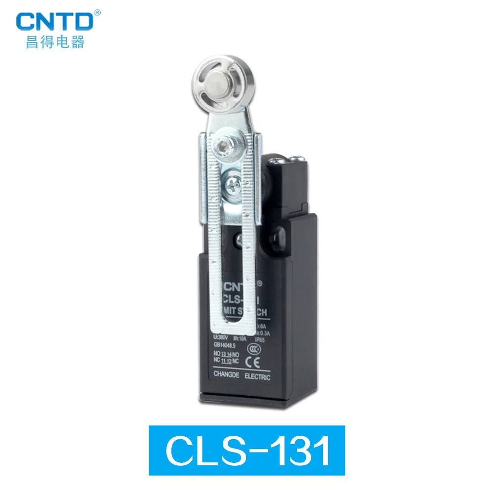 Концевой переключатель CNTD серии CLS для путешествий, водостойкий, маслостойкий, мгновенный, регулируемый, двухсторонний, поворотный рычаг 1NO1NC, 10 А, 250 В, CLS-131