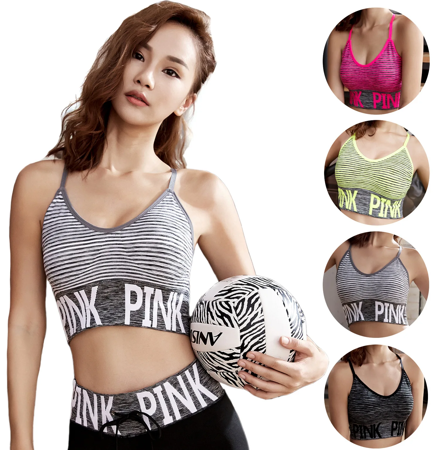 

Yoga Bra Female Sports Workout GYM Clothing Top Sportswear Running Yoga Fitness for Women's Plus Size Bras