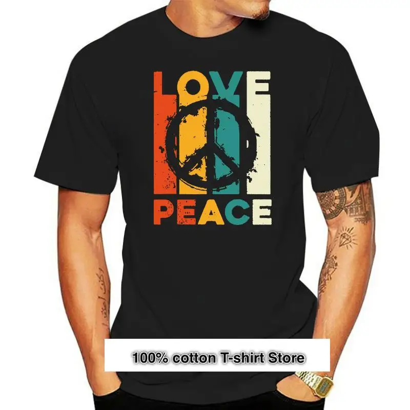 

Camiseta de amor, Peace, libertad, 60S, 70S, Hippie Tie Dye, camiseta, S-6Xl de algodón Camiseta informal с модным принтом