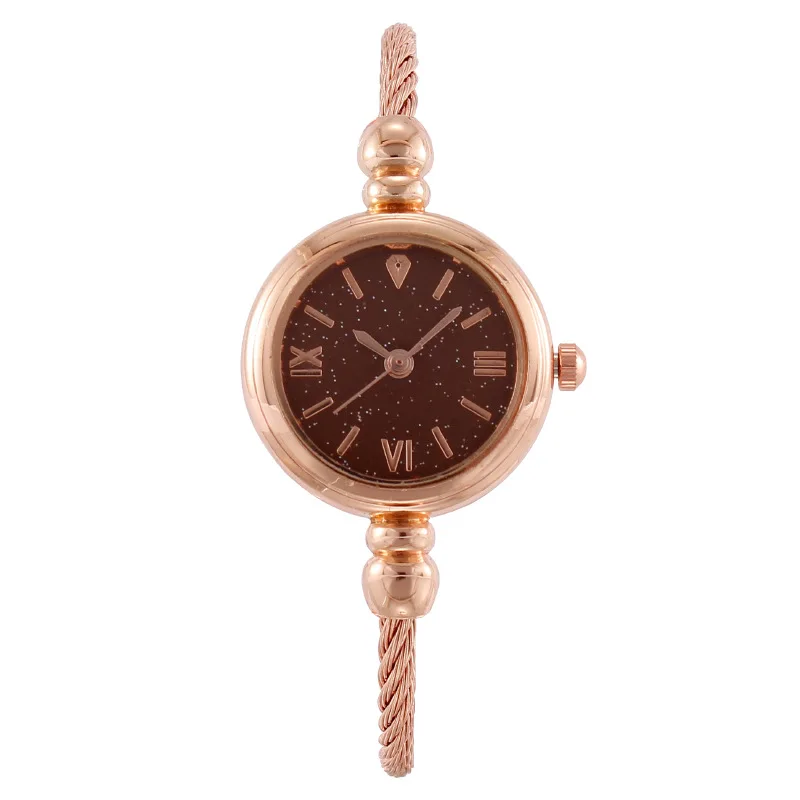 

Retro Round Quartz Small Dial Casual Wrist Watches Innovative Stainless Strap Fashionable Clock Waterproof Wristwatch for Women