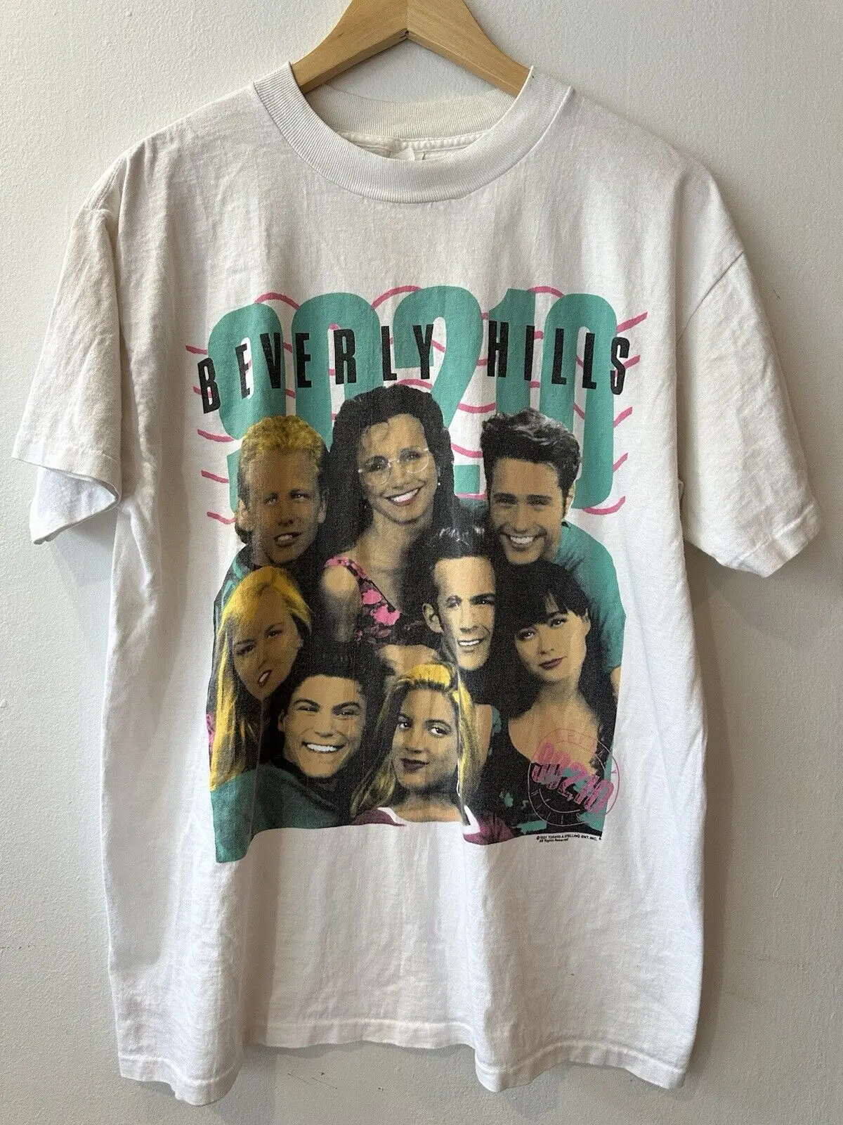 Винтажная Беверли Хиллз 90210 промо-футболка 1991 Л XL