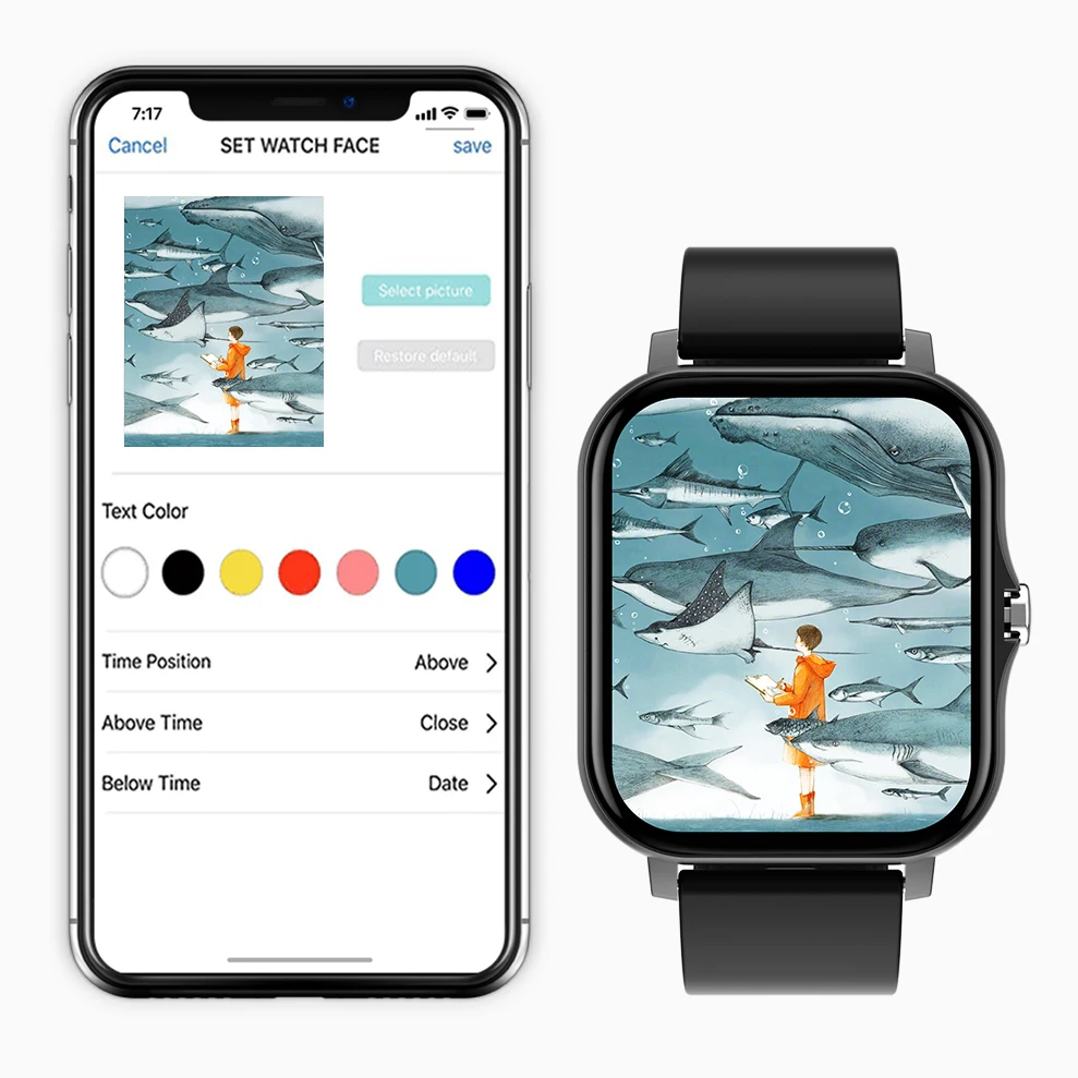 Смарт-часы Q13 с Bluetooth пульсометром водонепроницаемые |