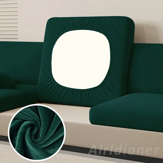 ARMFAVER Velvet Sofa Seat Cushion Cover for Living Room Thick Plush Sofa Covers Stretch L Shape Corner Armchair Sofa Slipcover