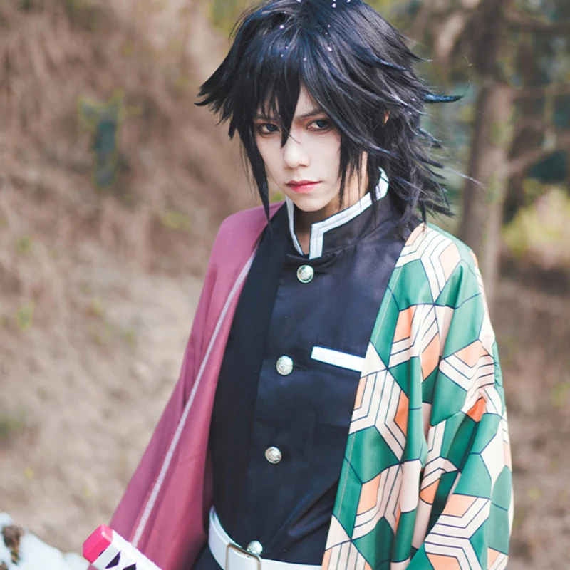 

Костюм для косплея из аниме «рассекающий демонов», кимоно, униформа на Хэллоуин, томиока, гиюу